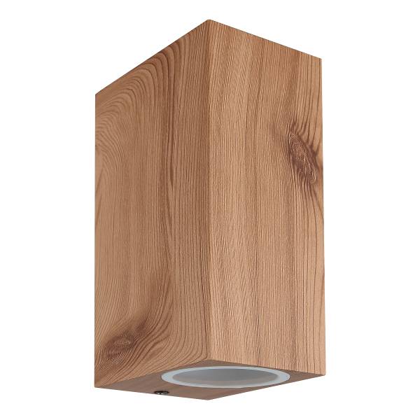 Wandleuchte Veronika Typ E - Aluminium - Eiche Dekor - Flammenanzahl: 2