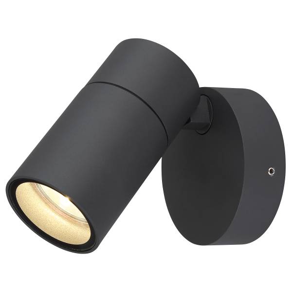 Wandleuchte Piper - Aluminium - Anthrazit - Flammenanzahl: 1