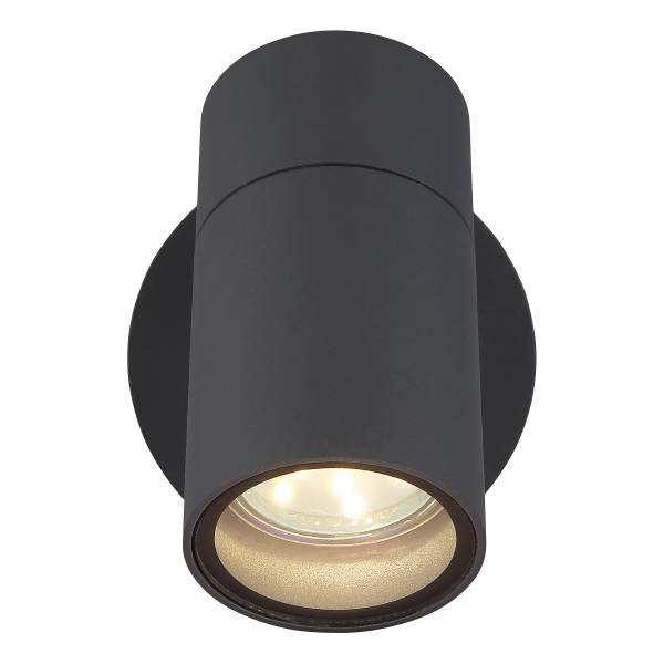 Wandleuchte Piper - Aluminium - Anthrazit - Flammenanzahl: 1