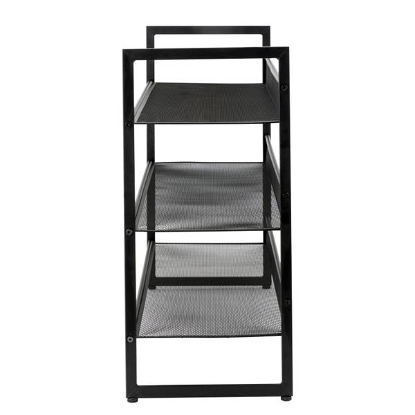 Schuhregal Tecnor - Metall - Schwarz - Höhe: 63 cm