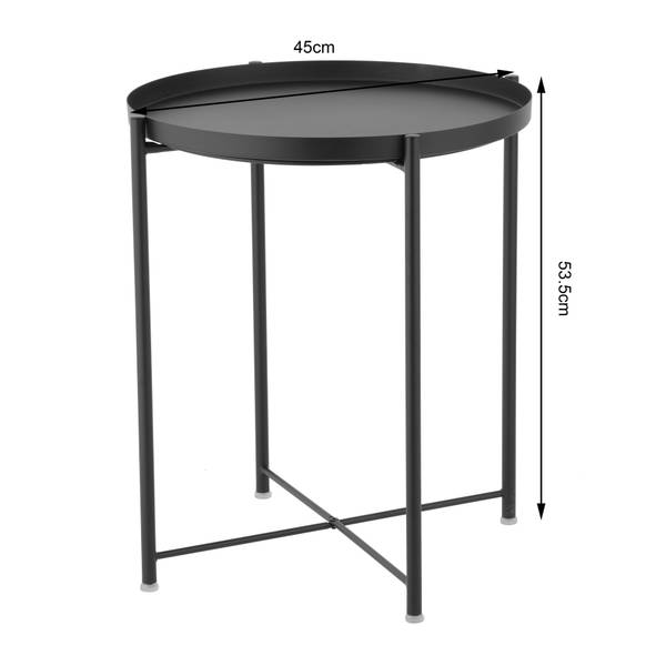 Beistelltisch Amicus - Metall - Schwarz