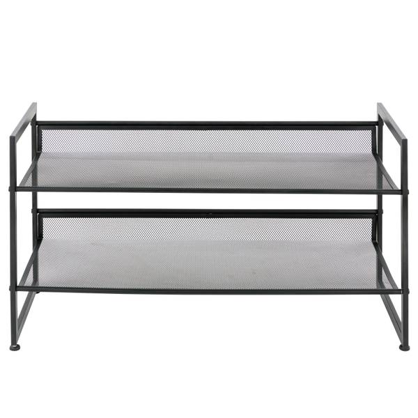 Schuhregal Tecnor - Metall - Schwarz - Höhe: 43 cm