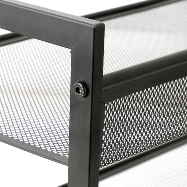 Schuhregal Tecnor - Metall - Schwarz - Höhe: 43 cm
