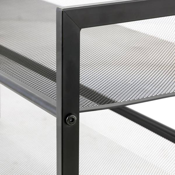 Schuhregal Tecnor - Metall - Schwarz - Höhe: 43 cm