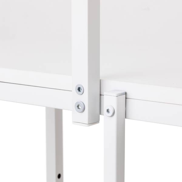 Garderobe Tarpey mit Spiegel - Metall - Weiß