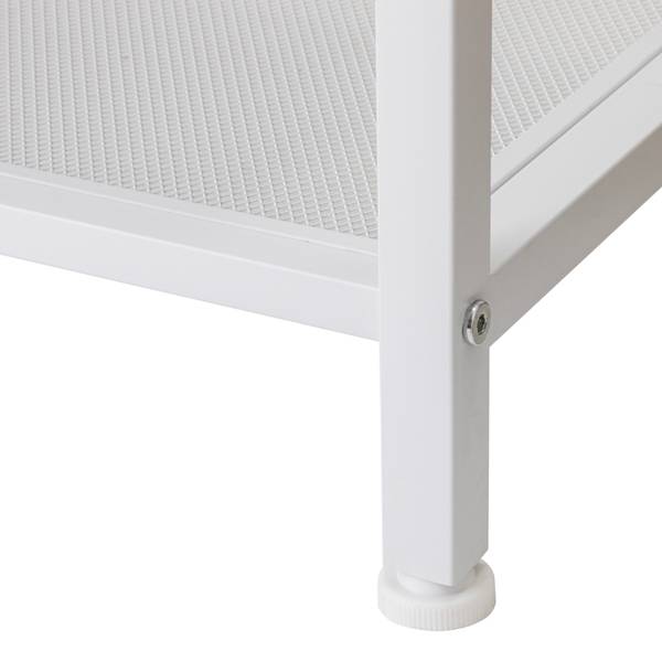 Garderobe Tarpey mit Spiegel - Metall - Weiß