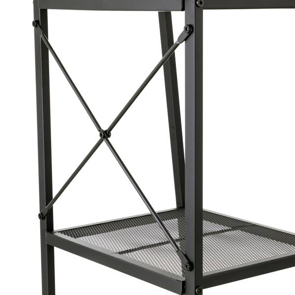 Regal Bufkin - Metall - Schwarz - Breite: 40 cm