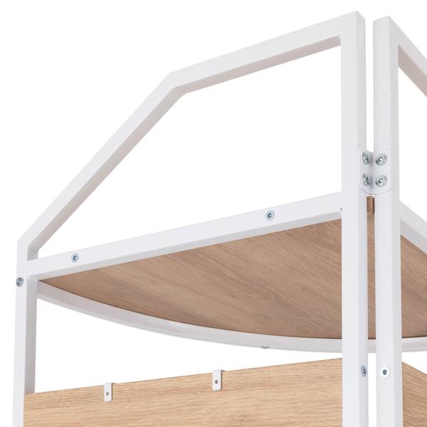 Eckgarderobe Burdie - Eiche Dekor / Weiß