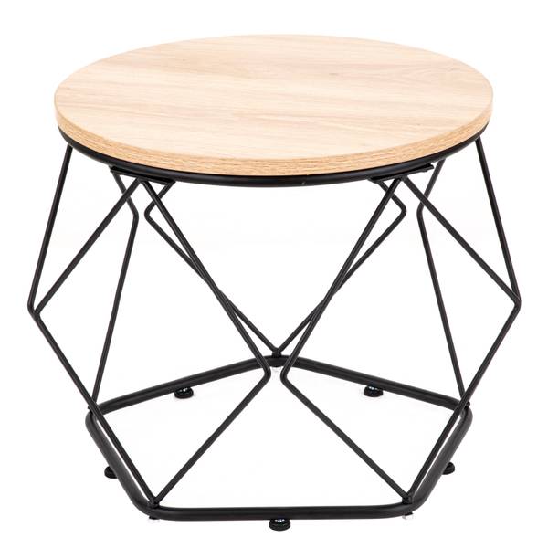 Beistelltisch Rasnic 2er-Set - Eiche Dekor / Schwarz