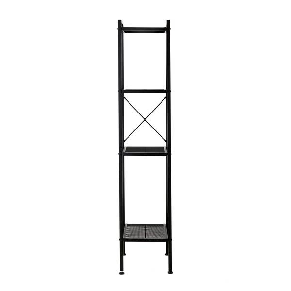 Regal Bufkin - Metall - Schwarz - Breite: 30 cm