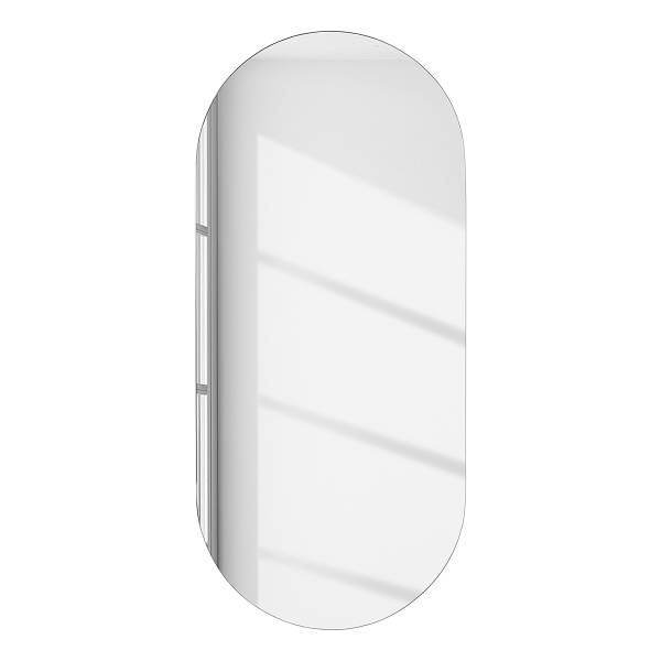 Spiegelschrank LINDHOLM oval - Taupe