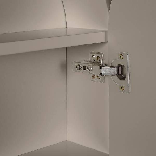 Spiegelschrank LINDHOLM oval - Taupe