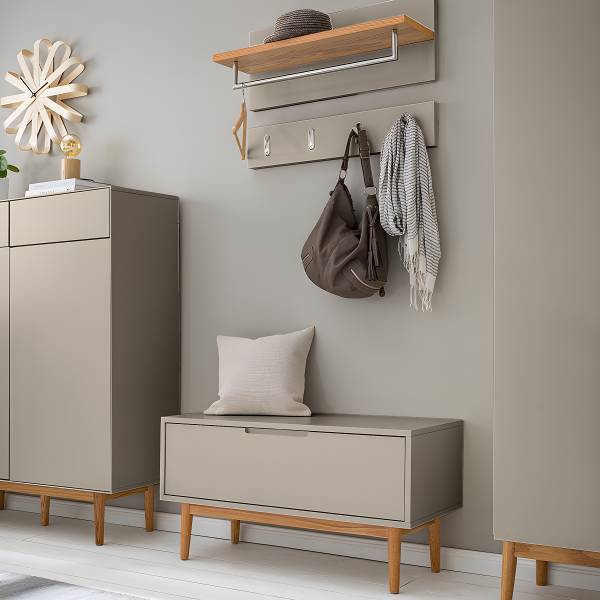 Wandgarderobe LINDHOLM - Taupe