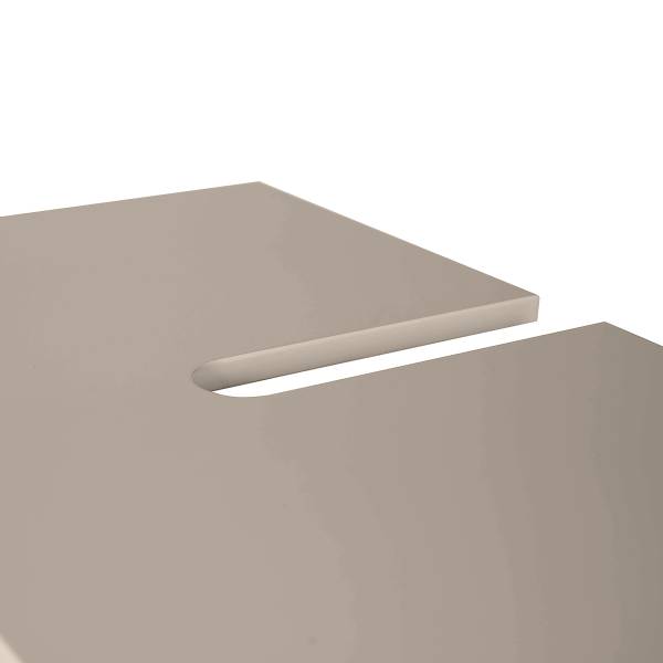 Waschbeckenunterschrank LINDHOLM - Eiche teilmassiv - Taupe