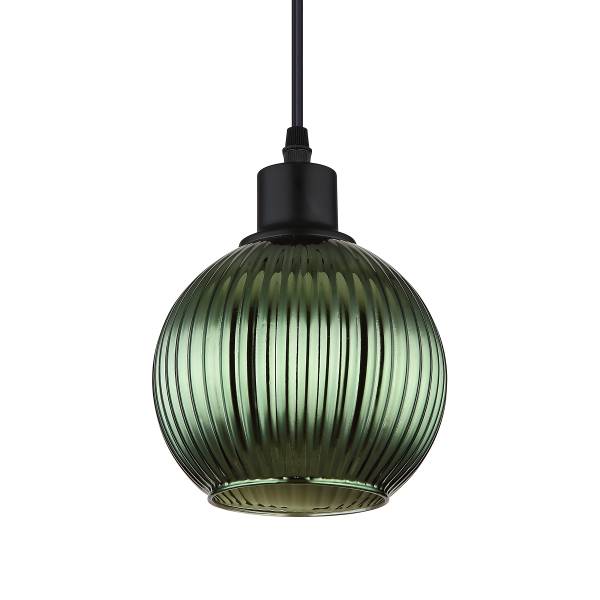 Pendelleuchte Zumba Typ C - Farbglas / Eisen - 1-flammig - Grün