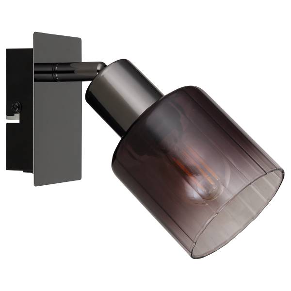 Wandleuchte Satella - Farbglas / Eisen - 1-flammig