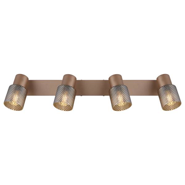 Deckenleuchte Satella Typ F - Rauchglas / Eisen - Flammenanzahl: 4