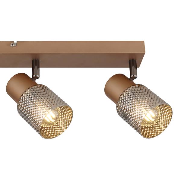 Deckenleuchte Satella Typ F - Rauchglas / Eisen - Flammenanzahl: 4