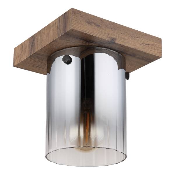 Deckenleuchte Underwood - Rauchglas - Flammenanzahl: 1