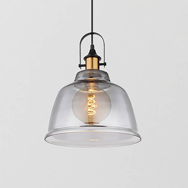 Pendelleuchte Dorothea Typ B - Farbglas / Eisen - 1-flammig
