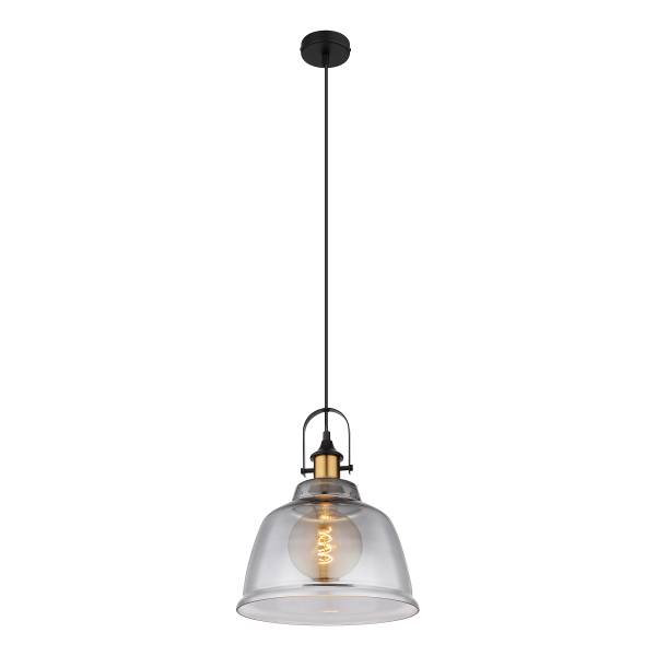 Pendelleuchte Dorothea Typ B - Farbglas / Eisen - 1-flammig