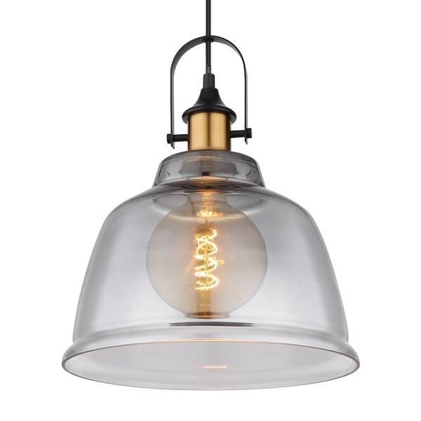 Pendelleuchte Dorothea Typ B - Farbglas / Eisen - 1-flammig