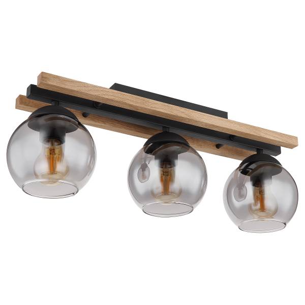 Deckenleuchte Conni - Rauchglas - 3-flammig