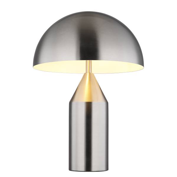 Tischleuchte Atoma - Eisen - 2-flammig - Silber