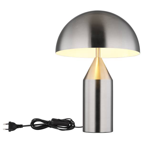 Tischleuchte Atoma - Eisen - 2-flammig - Silber