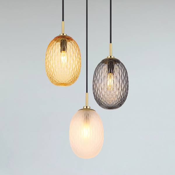 Pendelleuchte Devin Typ A - Rauchglas / Eisen - Flammenanzahl: 3