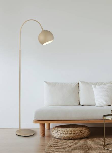 Stehleuchte Benno - Eisen - 1-flammig - Beige