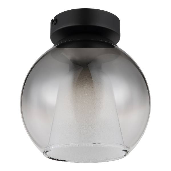 Deckenleuchte Barry Typ B - Rauchglas / Eisen - 1-flammig