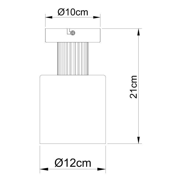 Deckenleuchte Aleidis - Rauchglas / Eisen - Flammenanzahl: 1