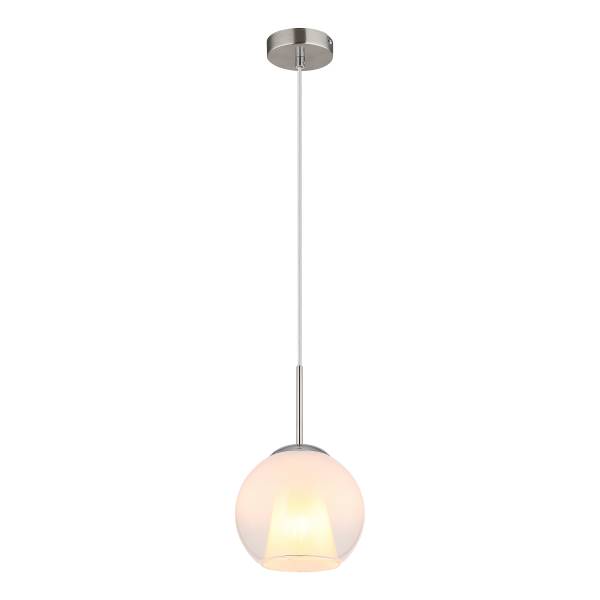 Pendelleuchte Barry Typ I - Opalglas / Eisen - 1-flammig