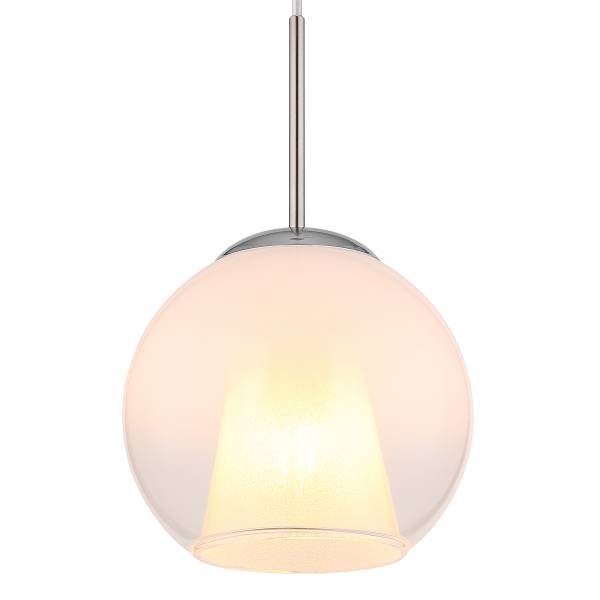 Pendelleuchte Barry Typ I - Opalglas / Eisen - 1-flammig