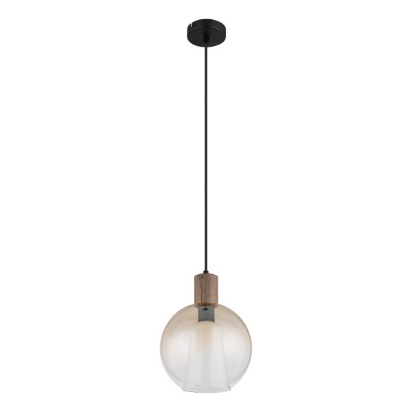 Pendelleuchte Barry Typ K - Farbglas / Eisen - 1-flammig