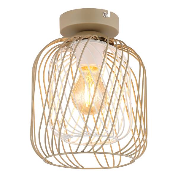 Deckenleuchte Dichti - Eisen - 1-flammig - Beige