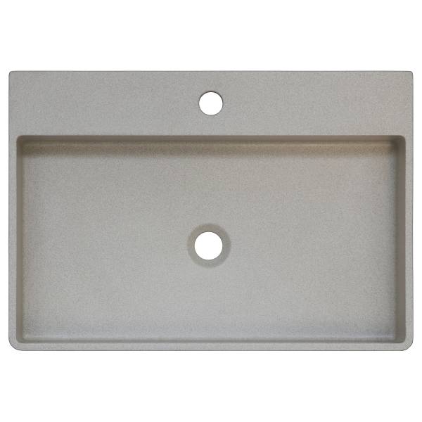 Aufsatzbecken Terrazzo - Lichtgrau - Breite: 62 cm