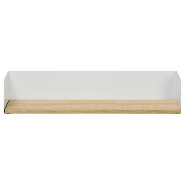 Wandboard Beikou Typ A - Echtholzfurnier - Tanne - Weiß - 60 x 12 cm - 1er Set