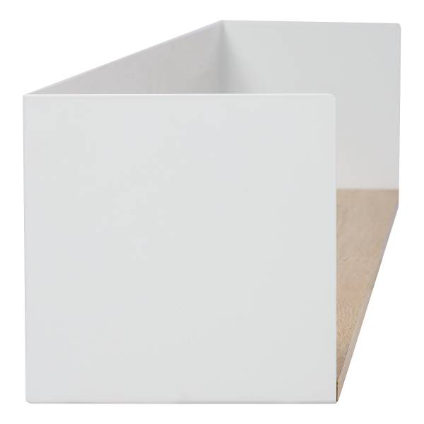 Wandboard Beikou Typ A - Echtholzfurnier - Tanne - Weiß - 60 x 12 cm - 1er Set