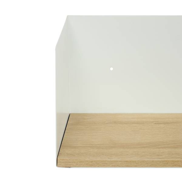 Wandboard Beikou Typ A - Echtholzfurnier - Tanne - Weiß - 60 x 12 cm - 1er Set