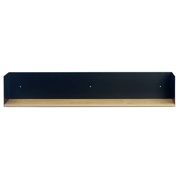 Wandboard Beikou Typ A - Echtholzfurnier - Tanne - Schwarz - 100 x 18 cm - 1er Set