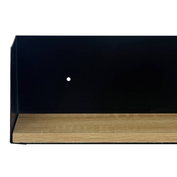 Wandboard Beikou Typ A - Echtholzfurnier - Tanne - Schwarz - 100 x 18 cm - 1er Set