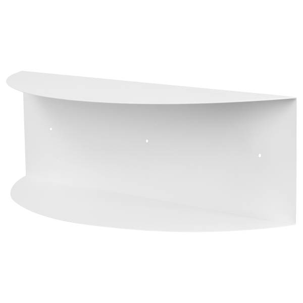 Wandboard Beikou - halbrund - Metall - Weiß