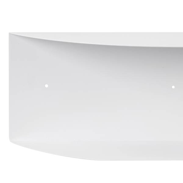 Wandboard Beikou - halbrund - Metall - Weiß
