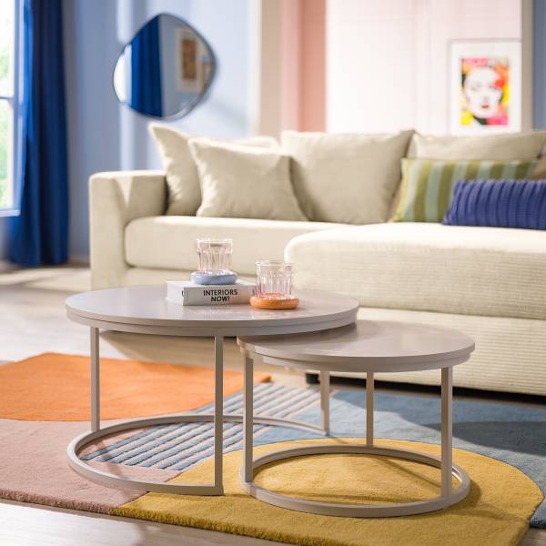 Couchtisch Hickry 2er-Set - Kaschmir