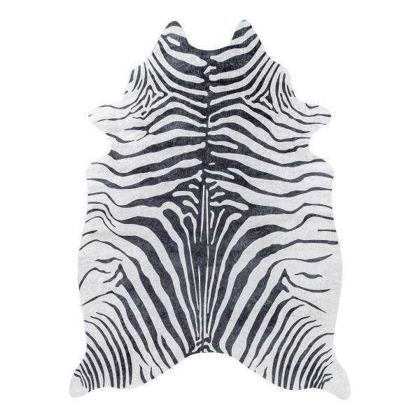 Fellteppich Etosha Typ A - Polyester - Schwarz - 100 x 135 cm