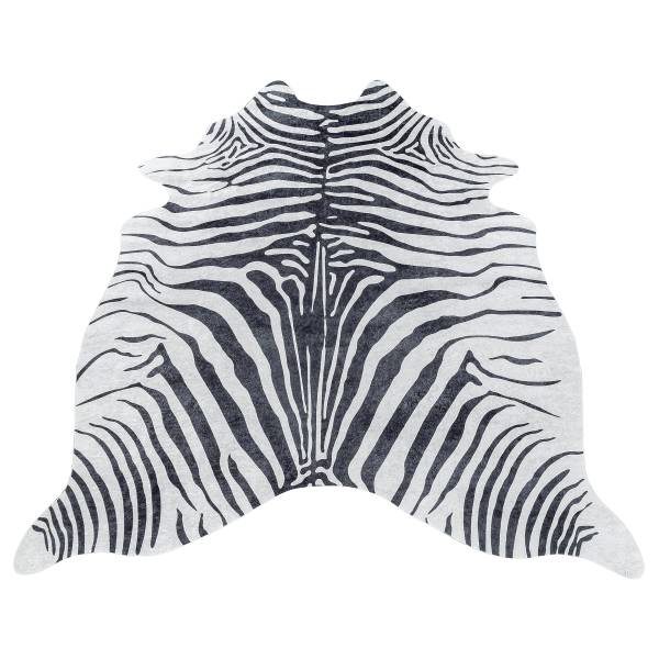 Fellteppich Etosha Typ A - Polyester - Schwarz - 100 x 135 cm
