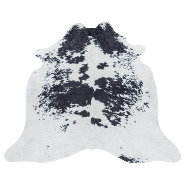 Fellteppich Etosha Typ D - Polyester - Schwarz / Weiß - 100 x 135 cm