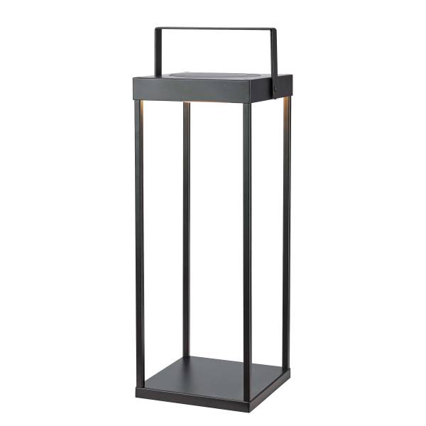 LED-Solarlaterne Pure - Eisen - Schwarz - 1-flammig - Höhe: 53 cm